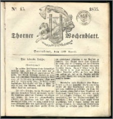 Thorner Wochenblatt 1835, Nro. 15 + Beilage, Zweite Beilage