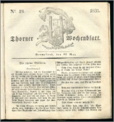 Thorner Wochenblatt 1835, Nro. 19 + Beilage, Zweite Beilage