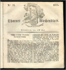 Thorner Wochenblatt 1835, Nro. 21 + Beilage, Zweite Beilage