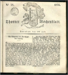 Thorner Wochenblatt 1835, Nro. 28 + Beilage, Zweite Beilage