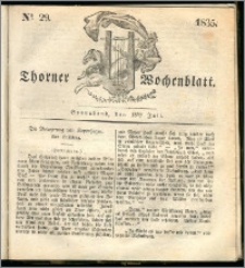 Thorner Wochenblatt 1835, Nro. 29 + Beilage, Zweite Beilage
