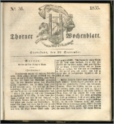 Thorner Wochenblatt 1835, Nro. 36 + Beilage, Zweite Beilage