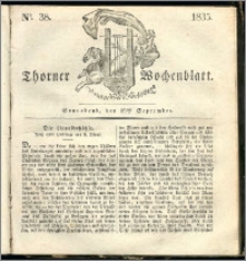 Thorner Wochenblatt 1835, Nro. 38 + Beilage, Zweite Beilage
