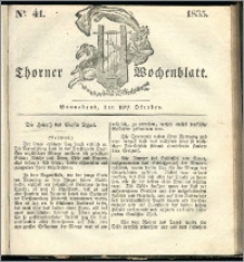 Thorner Wochenblatt 1835, Nro. 41 + Beilage