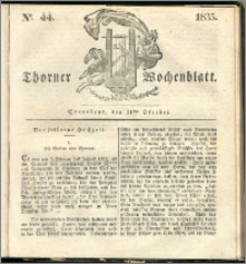 Thorner Wochenblatt 1835, Nro. 44 + Beilage, Thorner wöchentliche Zeitung