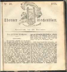 Thorner Wochenblatt 1835, Nro. 46 + Beilage, Zweite Beilage, Thorner wöchentliche Zeitung