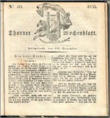 Thorner Wochenblatt 1835, Nro. 50 + Beilage, Thorner wöchentliche Zeitung