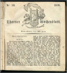 Thorner Wochenblatt 1836, Nro. 30 + Beilage, Thorner wöchentliche Zeitung