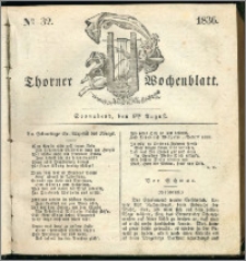 Thorner Wochenblatt 1836, Nro. 32 + Beilage, Thorner wöchentliche Zeitung