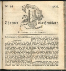 Thorner Wochenblatt 1836, Nro. 44 + Beilage, Thorner wöchentliche Zeitung