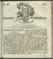 Thorner Wochenblatt 1836, Nro. 47 + Beilage, Thorner wöchentliche Zeitung