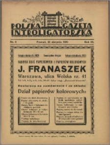 Polska Gazeta Introligatorska 1930, R. 3 nr 8