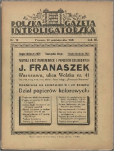 Polska Gazeta Introligatorska 1930, R. 3 nr 10