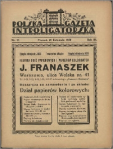 Polska Gazeta Introligatorska 1930, R. 3 nr 11
