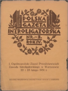Polska Gazeta Introligatorska 1931, R. 4 nr 2