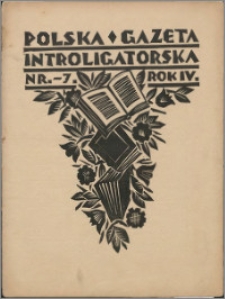 Polska Gazeta Introligatorska 1931, R. 4 nr 7