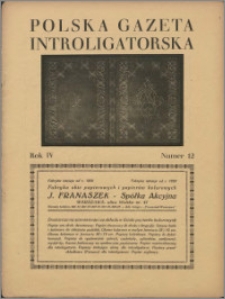 Polska Gazeta Introligatorska 1931, R. 4 nr 12