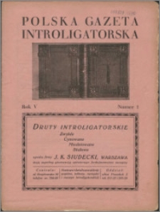 Polska Gazeta Introligatorska 1932, R. 5 nr 1