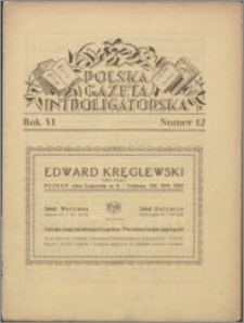 Polska Gazeta Introligatorska 1933, R. 6 nr 12
