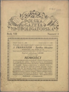 Polska Gazeta Introligatorska 1934, R. 7 nr 1