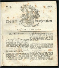 Thorner Wochenblatt 1838, Nro. 2 + Beilage, Thorner wöchentliche Zeitung
