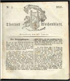 Thorner Wochenblatt 1838, Nro. 3 + Beilage, Zweite Beilage, Thorner wöchentliche Zeitung
