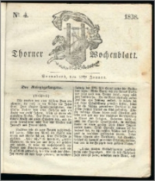 Thorner Wochenblatt 1838, Nro. 4 + Beilage, Zweite Beilage