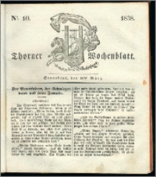 Thorner Wochenblatt 1838, Nro. 10 + Beilage, Thorner wöchentliche Zeitung