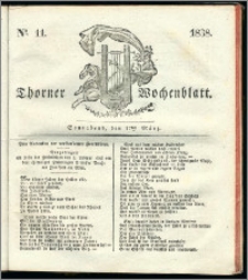 Thorner Wochenblatt 1838, Nro. 11 + Beilage, Thorner wöchentliche Zeitung