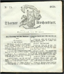 Thorner Wochenblatt 1838, Nro. 23 + Beilage, Zweite Beilage, Thorner wöchentliche Zeitung