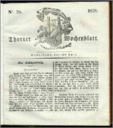 Thorner Wochenblatt 1838, Nro. 28 + Beilage, Thorner wöchentliche Zeitung