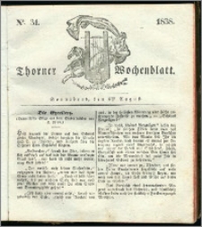 Thorner Wochenblatt 1838, Nro. 31 + Beilage, Zweite Beilage, Thorner wöchentliche Zeitung