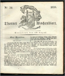 Thorner Wochenblatt 1838, Nro. 34 + Beilage, Thorner wöchentliche Zeitung
