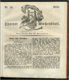 Thorner Wochenblatt 1838, Nro. 36 + Beilage, Thorner wöchentliche Zeitung