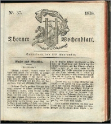 Thorner Wochenblatt 1838, Nro. 37 + Beilage, Thorner wöchentliche Zeitung