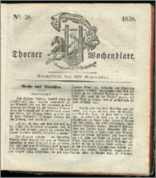 Thorner Wochenblatt 1838, Nro. 38 + Beilage, Zweite Beilage, Thorner wöchentliche Zeitung