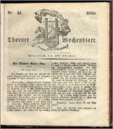 Thorner Wochenblatt 1838, Nro. 41 + Beilage, Thorner wöchentliche Zeitung