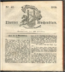 Thorner Wochenblatt 1838, Nro. 42 + Beilage, Thorner wöchentliche Zeitung