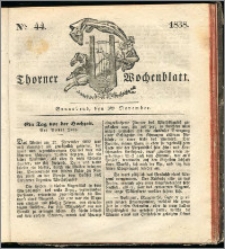 Thorner Wochenblatt 1838, Nro. 44 + Beilage, Thorner wöchentliche Zeitung