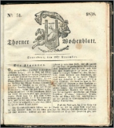Thorner Wochenblatt 1838, Nro. 51 + Beilage, Thorner wöchentliche Zeitung