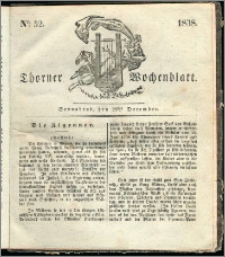 Thorner Wochenblatt 1838, Nro. 52 + Beilage