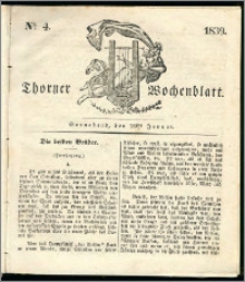 Thorner Wochenblatt 1839, Nro. 4 + Beilage, Thorner wöchentliche Zeitung