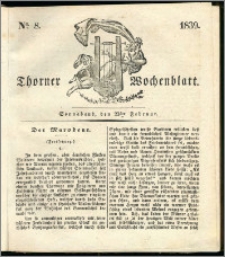 Thorner Wochenblatt 1839, Nro. 8 + Beilage, Thorner wöchentliche Zeitung