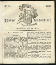 Thorner Wochenblatt 1839, Nro. 11 + Beilage, Thorner wöchentliche Zeitung
