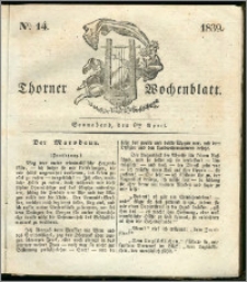 Thorner Wochenblatt 1839, Nro. 14 + Beilage, Thorner wöchentliche Zeitung