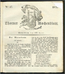 Thorner Wochenblatt 1839, Nro. 17 + Beilage, Thorner wöchentliche Zeitung