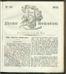 Thorner Wochenblatt 1839, Nro. 19 + Beilage, Thorner wöchentliche Zeitung
