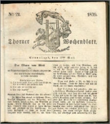 Thorner Wochenblatt 1839, Nro. 21 + Beilage, Thorner wöchentliche Zeitung