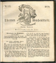 Thorner Wochenblatt 1839, Nro. 22 + Beilage, Thorner wöchentliche Zeitung