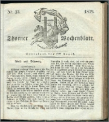 Thorner Wochenblatt 1839, Nro. 33 + Beilage, Thorner wöchentliche Zeitung